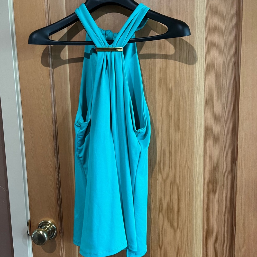 Trina Turk Vibrant Teal Halter Top